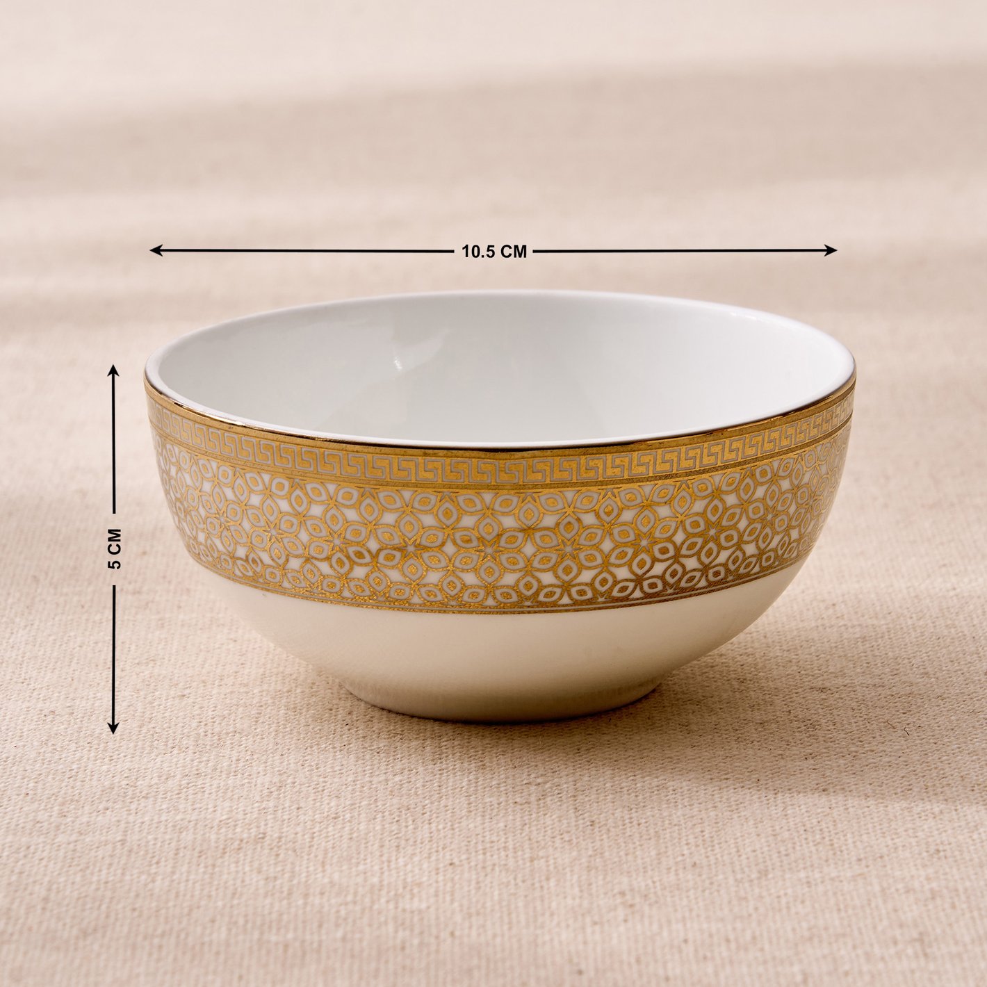 Buy Midas Classic Bone China Printed Katori - 240ml from Home