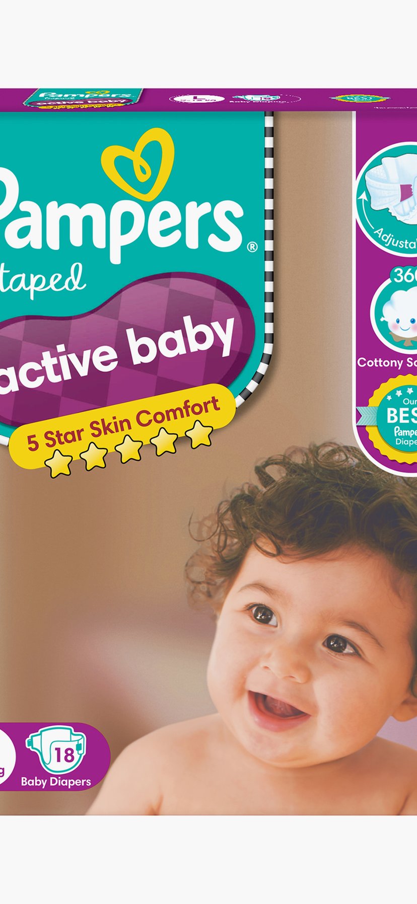 Title Buy Pampers Active Baby Taped Diaper Size L Pack of 18