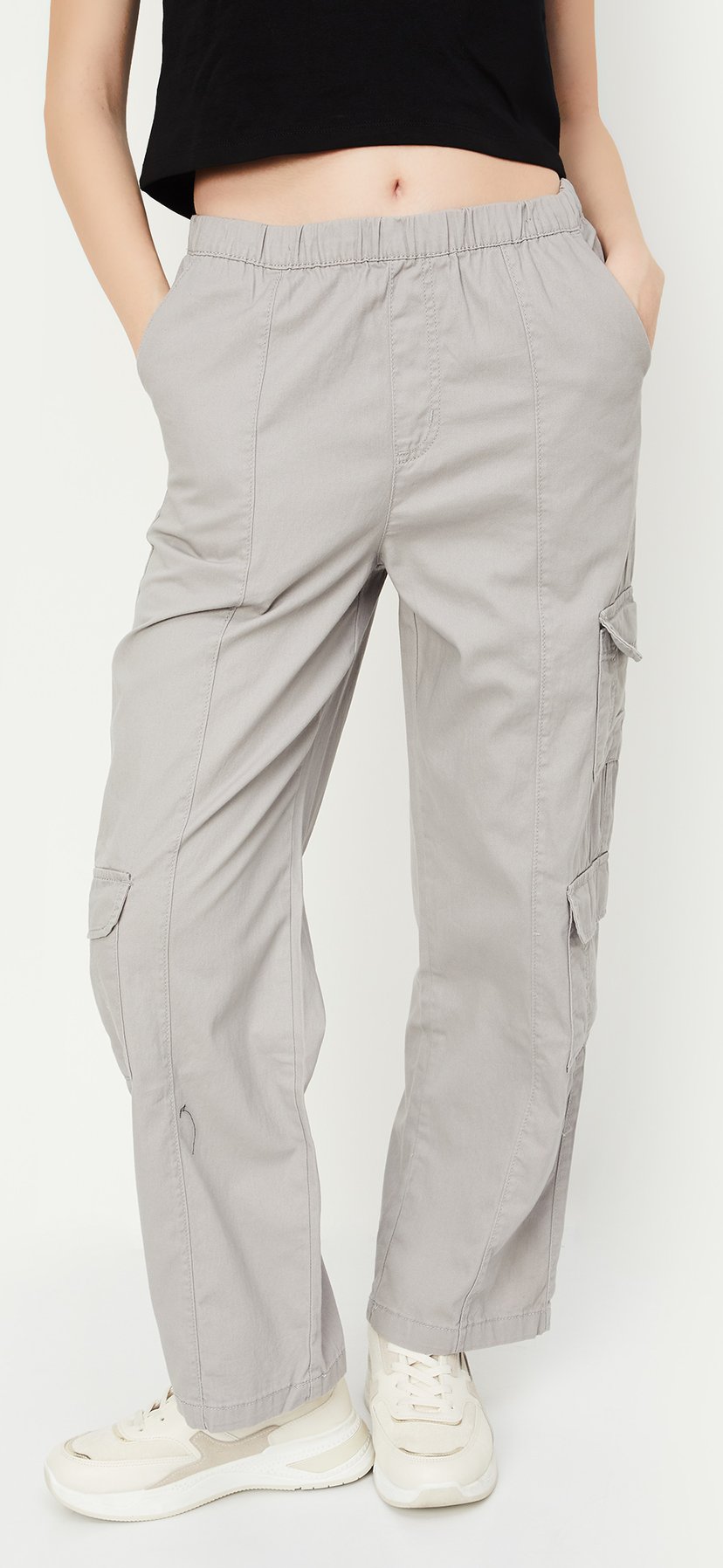 Buy Women Solid Cargos Online at just Rs. 1399.0
