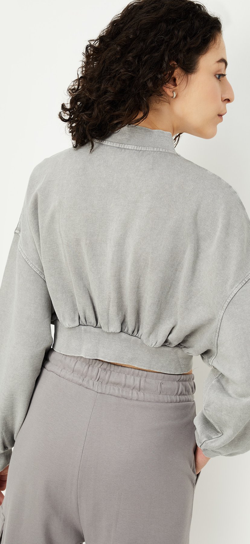 トップス COTTON YAKWOOL HENRY-NECK LT Thick Carded Wool Zip Neck Sweater