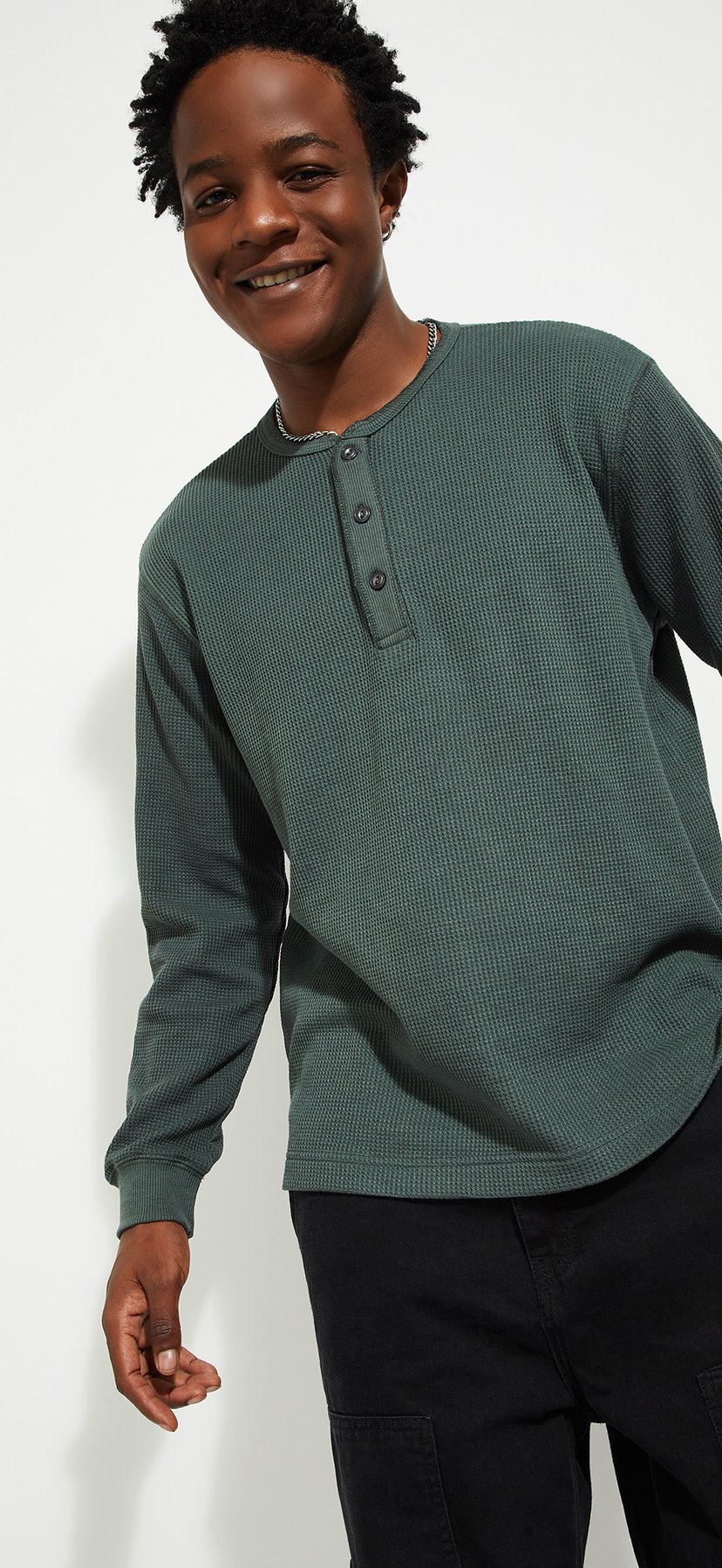 【ラストセール〜5/15】CLANE MESH HENLEY NECK TOPS クラネ CLANE MESH HENLEY NECK TOPS （GRAY） - ファッション通販