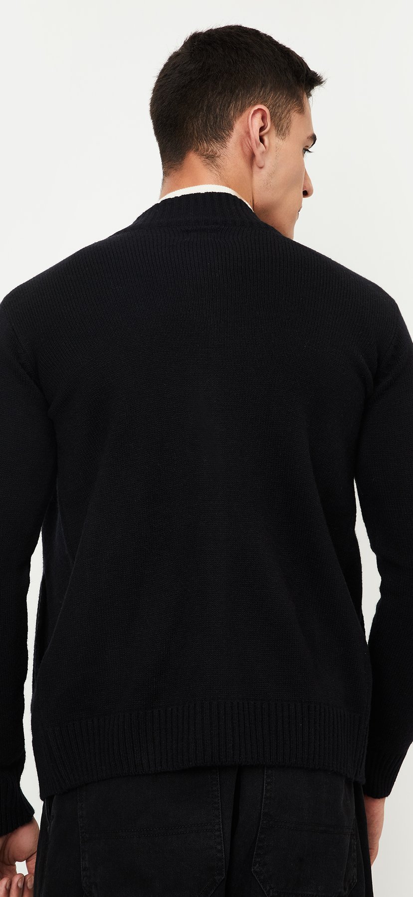 Buy Men Knit Zip Cardigan Online at just Rs. 1499.0