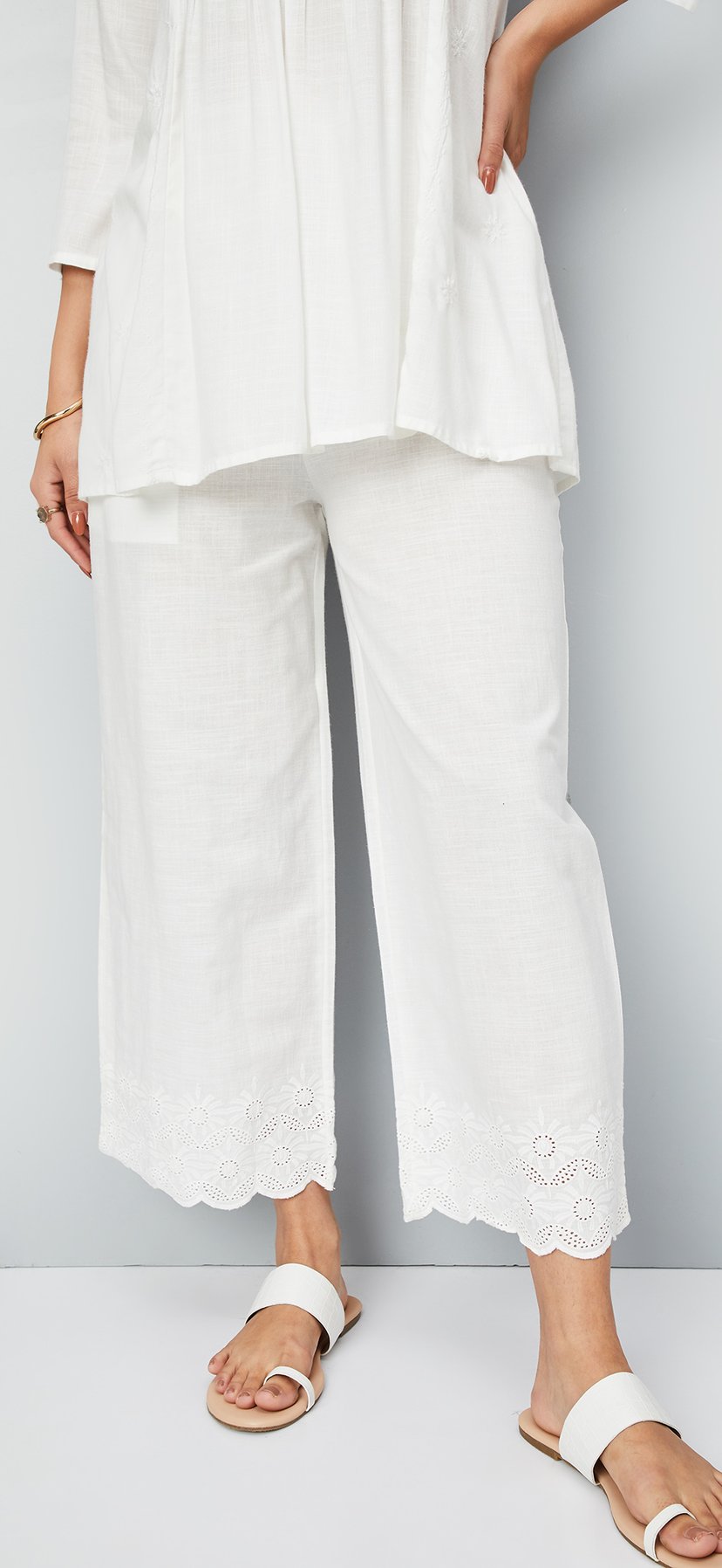 Buy Women Solid Palazzos Online at just Rs. 599.0 - 1000014671242  