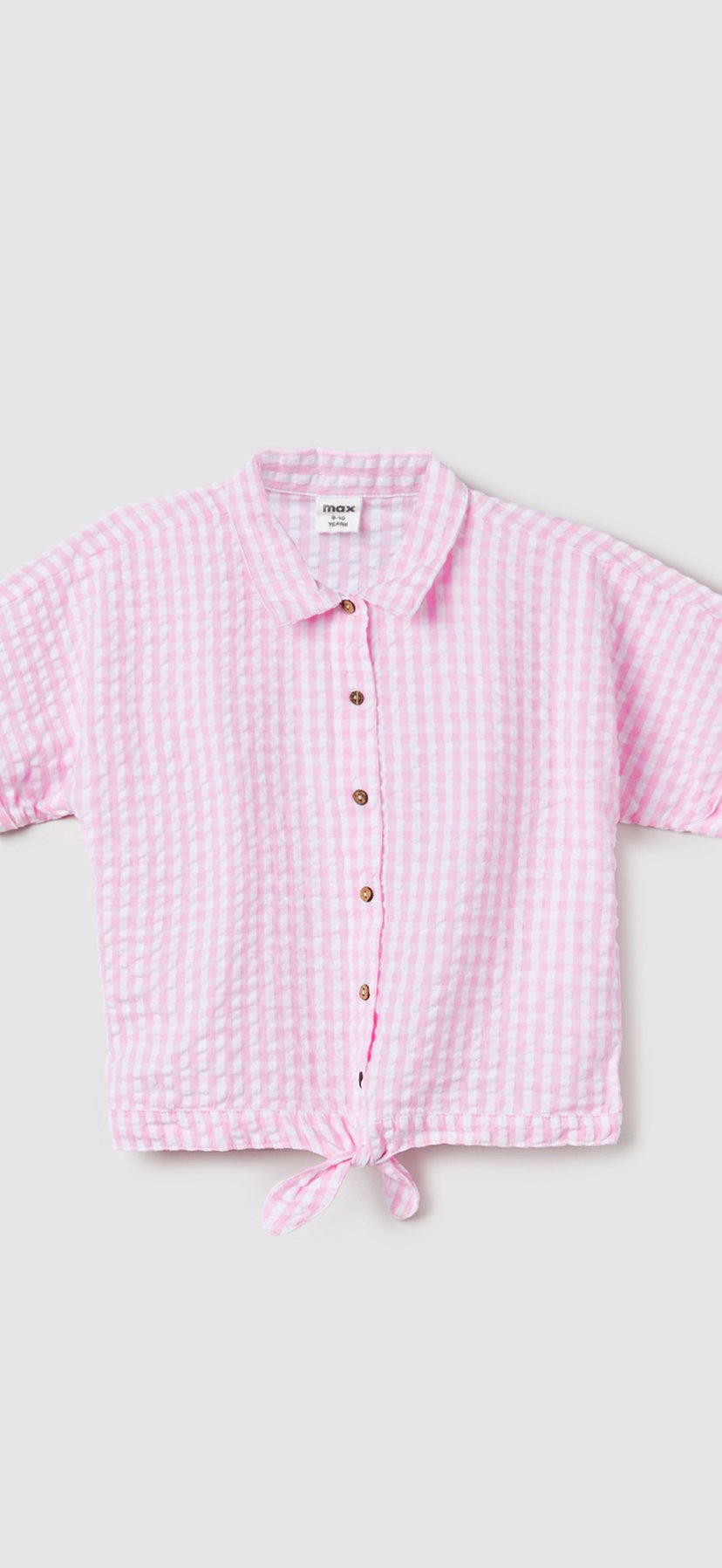 Buy Girls Checked Shirt-style Crop Top Online at just Rs. 499.0