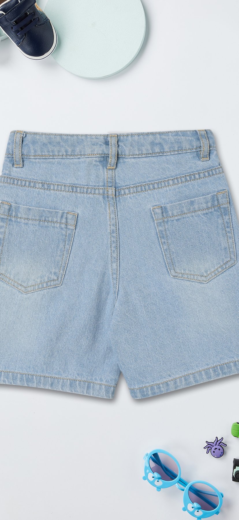 Buy Girls Distressed Denim Shorts Online at just Rs. 499.0