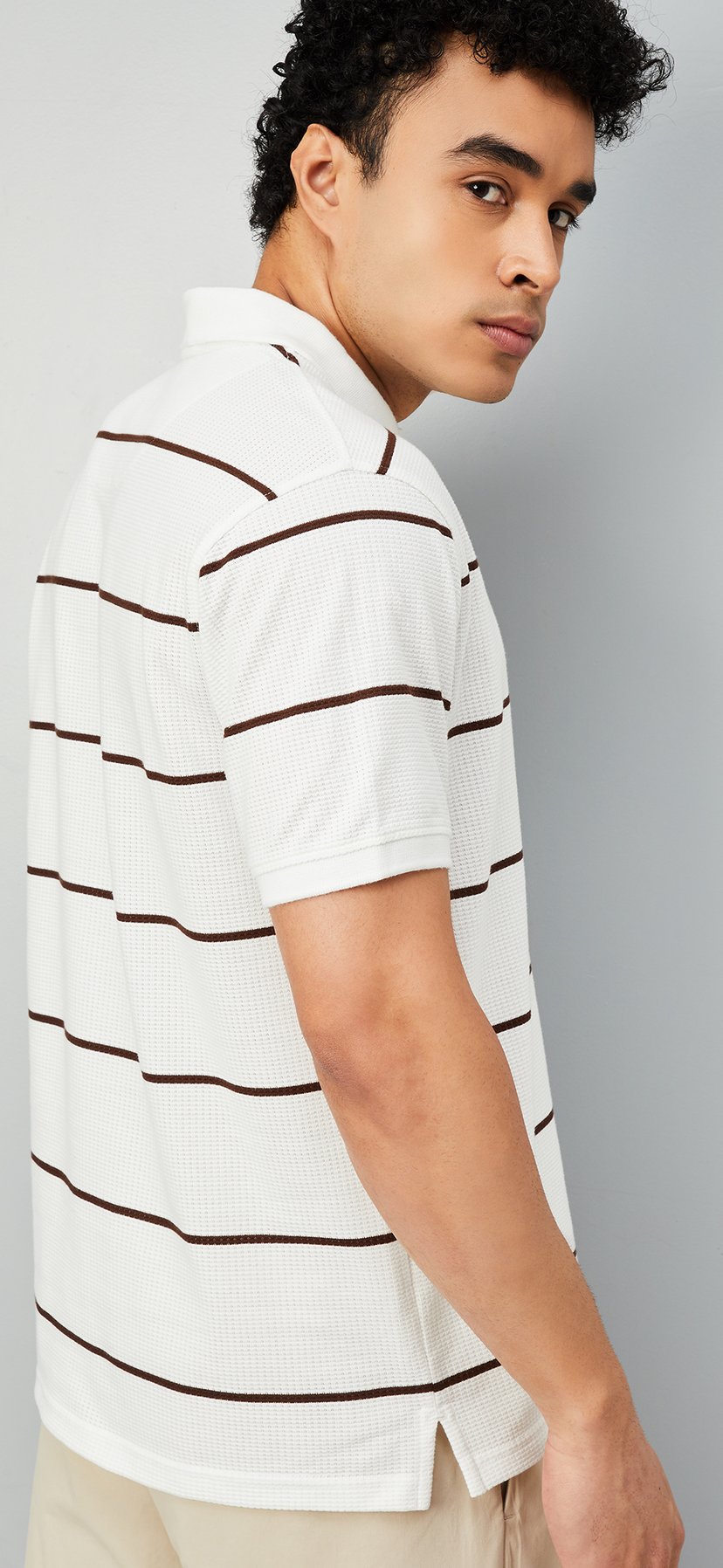 Buy Men Striped Polo T-shirt Online at just Rs. 699.0