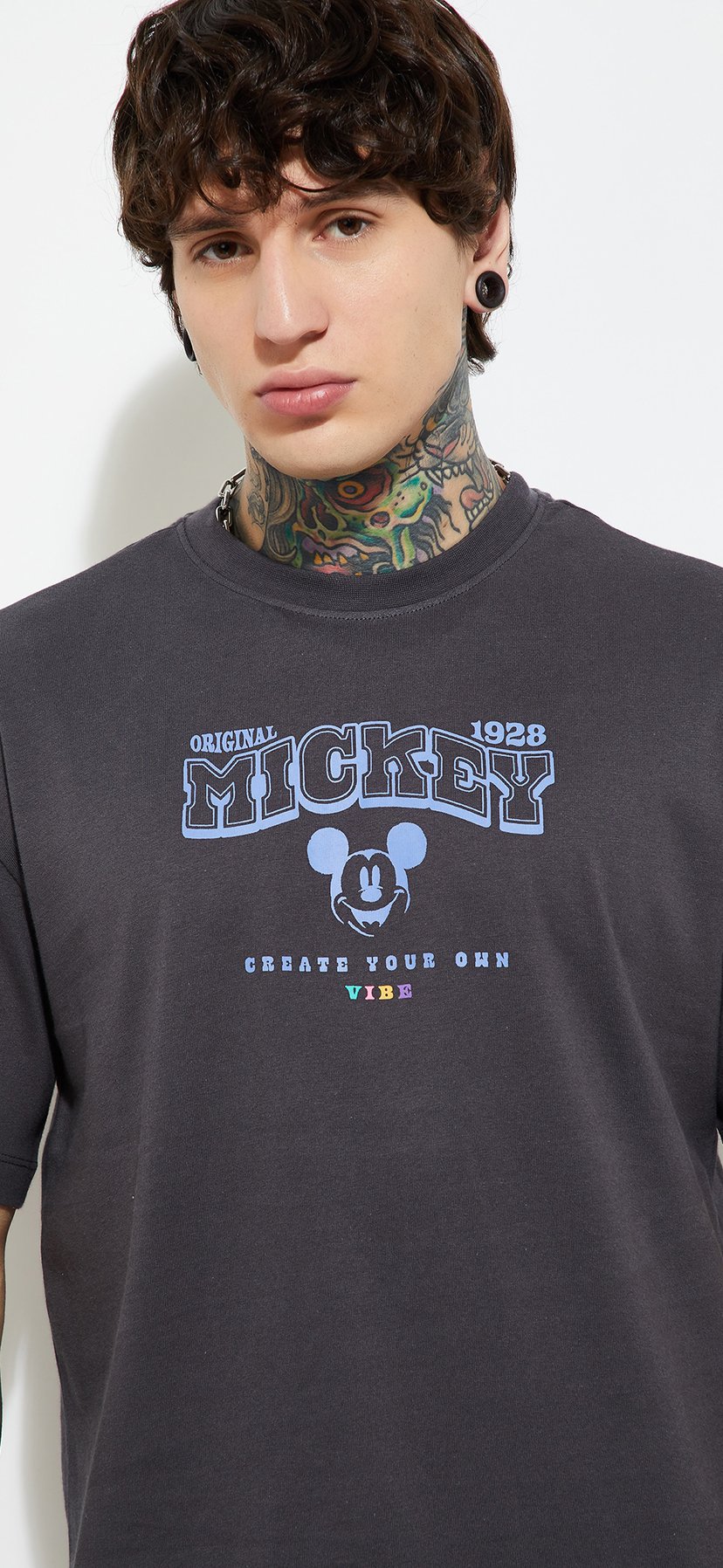 Buy URB_N Men Mickey Mouse Back Print Oversized T-shirt Online at