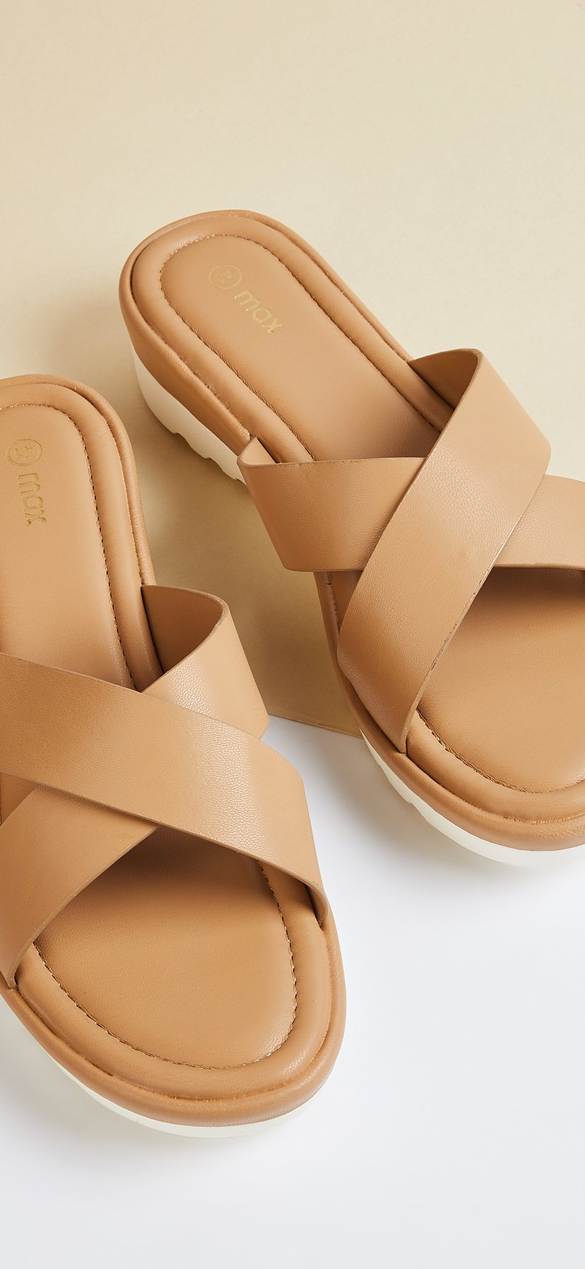 Buy Women Colourblock Cross Strap Platforms Online at just Rs