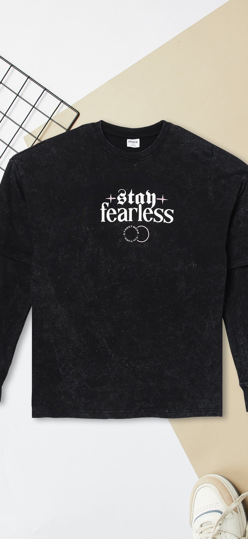 Buy Boys Printed Layered Oversized T-shirt Online at just Rs