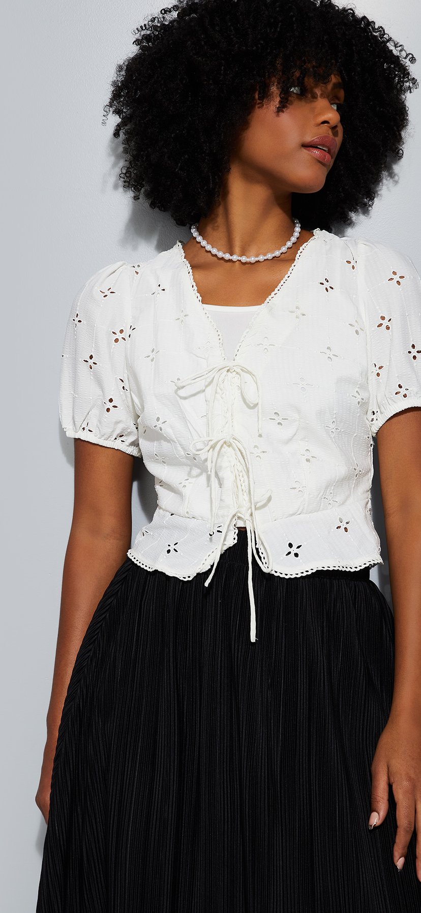Buy ALAYA F x URB_N Women Schifilli Top with Camisole Online at