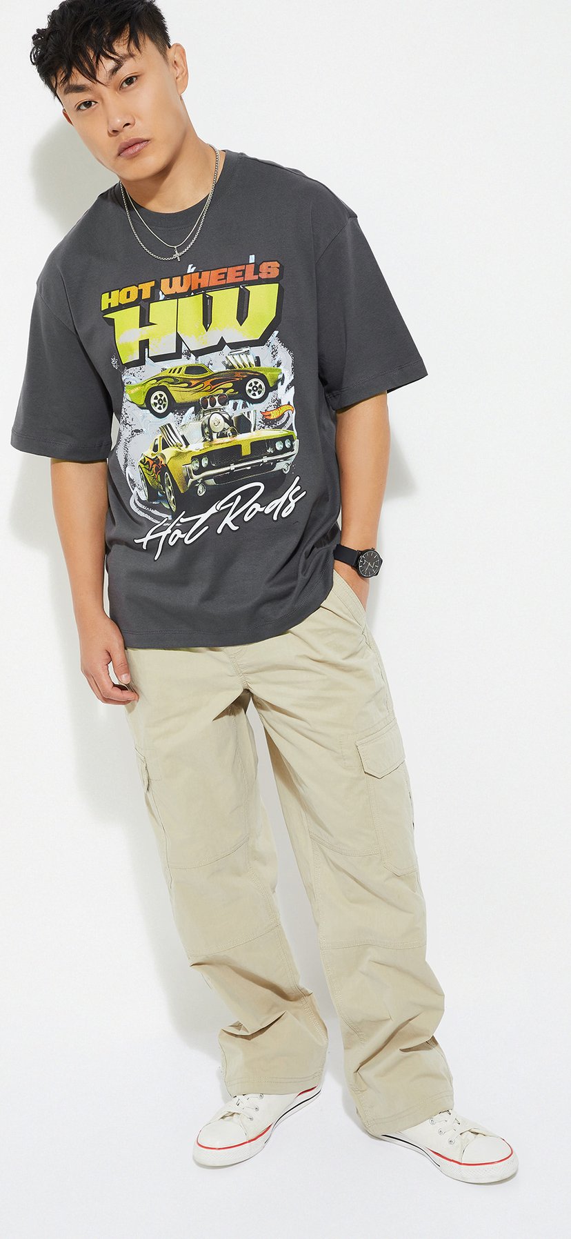 Buy URB_N Men Hot Wheels Print Oversized T-shirt Online at just Rs