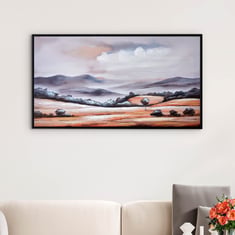 Artistry Dusk Canvas Mountain Picture Frame - 90x50cm | Multicolour