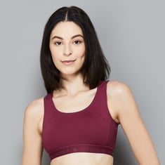 JOCKEY Racerback Sports Bra Burgundy