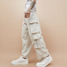 Buy FORCA NXT Solid Regular Fit Parachute Pants from Forca at just