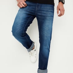 Men Stonewashed Regular Fit Jeans