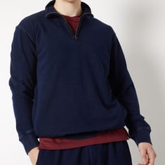 Men Textured Sweatshirt | Blue | Textured