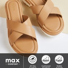 Women Colourblock Cross Strap Platforms | Yellow | Colourblock