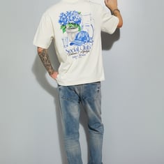 URB_N Men Oversized Back Print T-shirt | Off White | T-shirts