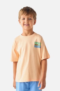 Juniors Typographic Print Crew Neck T-shirt with Short Sleeves