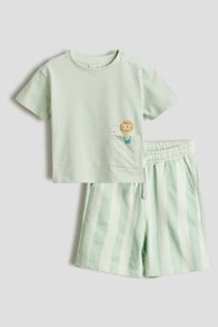 Boys Applique T-shirt and Shorts Set