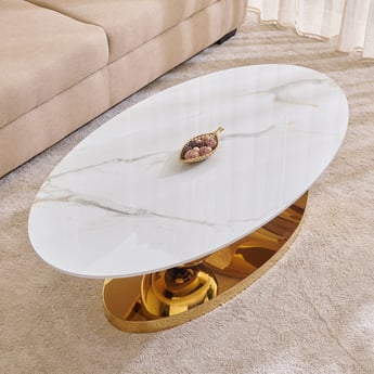 Stockholm Ceramic Top Coffee Table -White