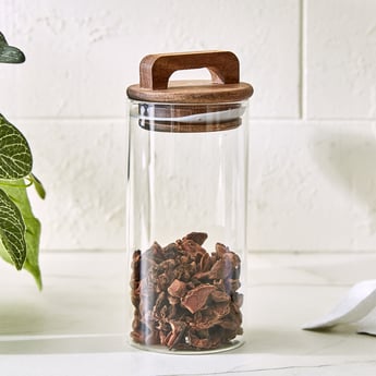 Chefs Pride Marcus Borosilicate Glass Jar with Acacia Wood Lid - 280ml