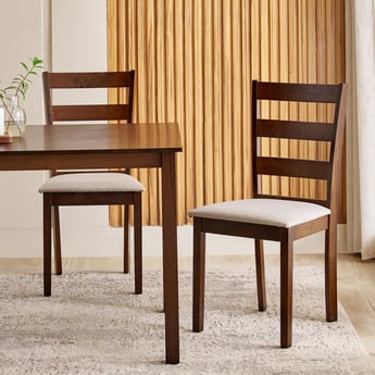 Helios Lia Set of 2 Fabric Dining Chairs - Beige