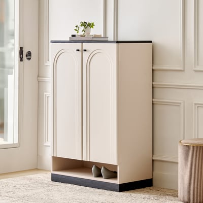 Saga 18 Pairs Shoe Cabinet Beige