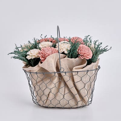 地球と花 Buy Lets Garden Cedar Dried Flowers in Basket from Home Centre at