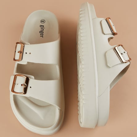GINGER Solid Buckle Flats