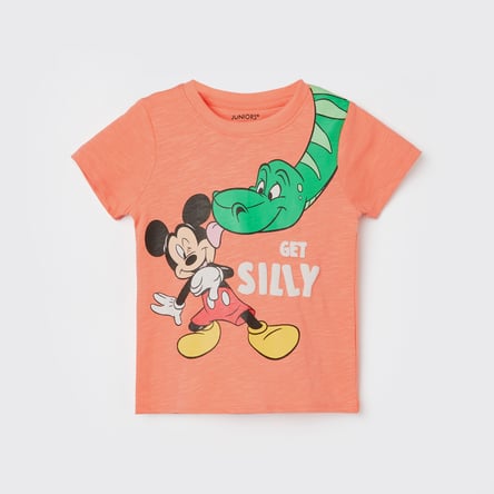 JUNIORS Boys Mickey Mouse Printed T-shirt