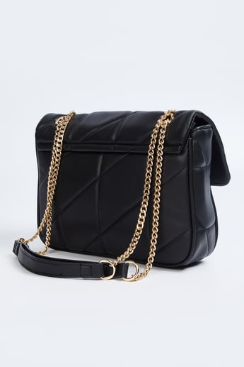 Black retailer quilted chain bag