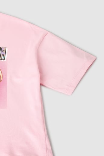 ♪SAKURA♪ Buy Girls Sakura Printed T-shirt Online at just Rs. 499.0