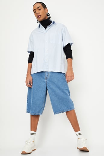 Buy Men Rinsed Jorts Online at just Rs. 999.0 - 1000015152498