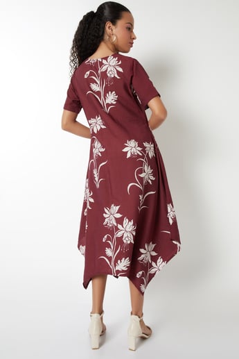 Buy Women Floral Asymmetric Dress Online at just Rs. 999.0