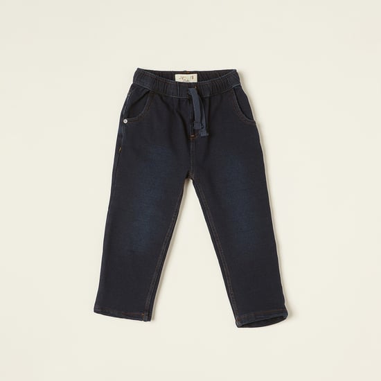 Juniors Boys Regular Fit Jeans with Drawstring Closure