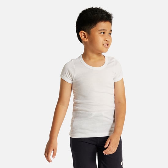 Juniors Solid Vest with Round Neck