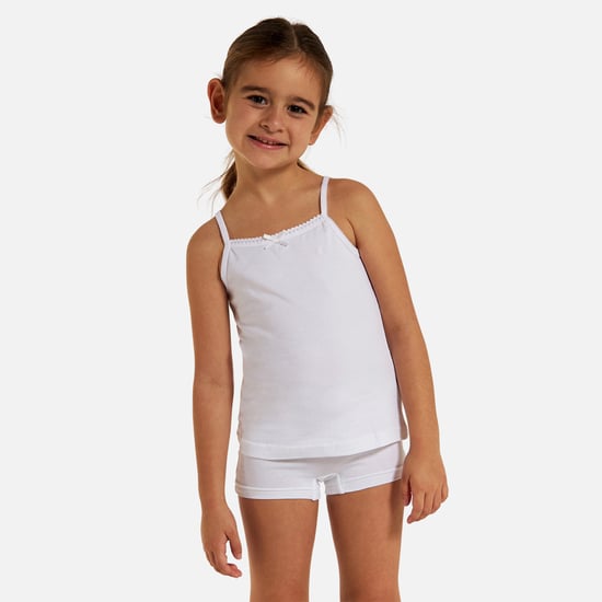 Juniors Lace Detail Camisole with Boyshorts