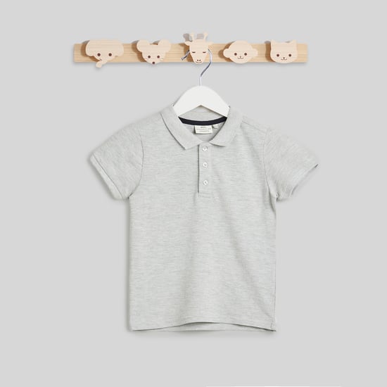 Juniors Solid Polo T-shirt