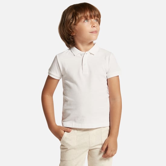 Juniors Solid Polo T-shirt