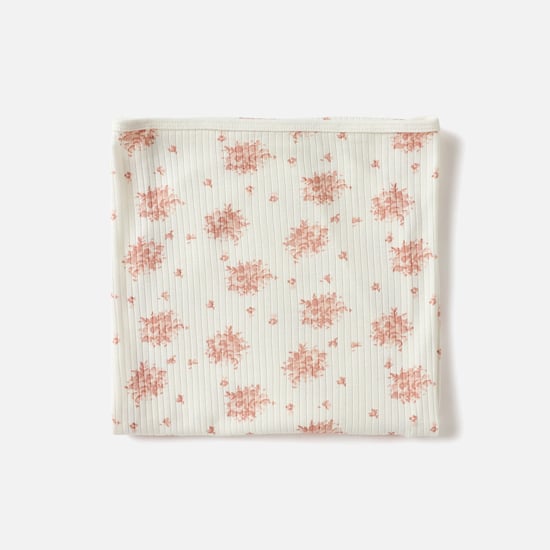 Juniors Floral Print Receiving Blanket - 70x70 cm