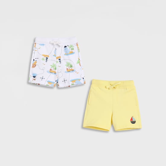 Juniors Printed Drawstring Shorts - Set of 2