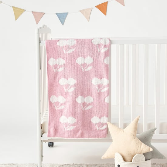 Juniors All-Over Cherry Print Raschel Blanket - 75x100 cm