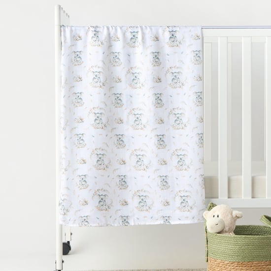 Giggles Koala Print Swaddle Blanket - 120x120 cm
