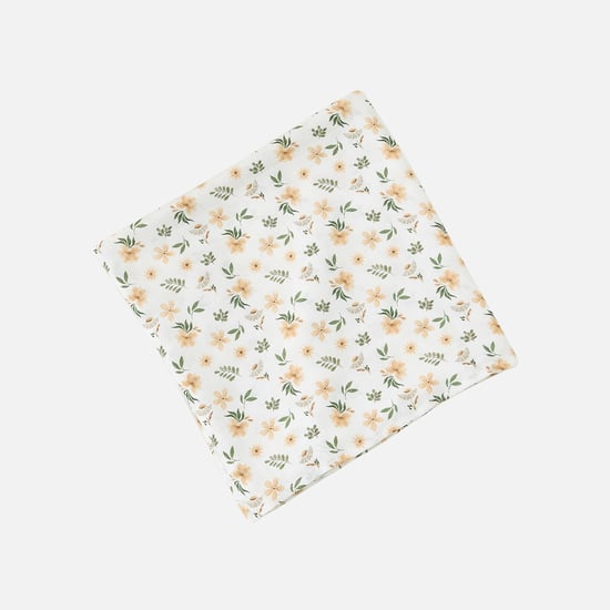 Giggles All-Over Floral Print Bamboo Muslin Swaddle Blanket - 120x120 cm