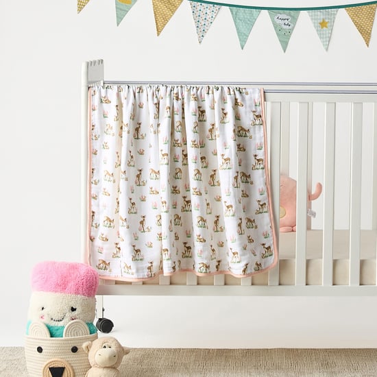 Giggles Deer Friends Bamboo Muslin Swaddle Blanket