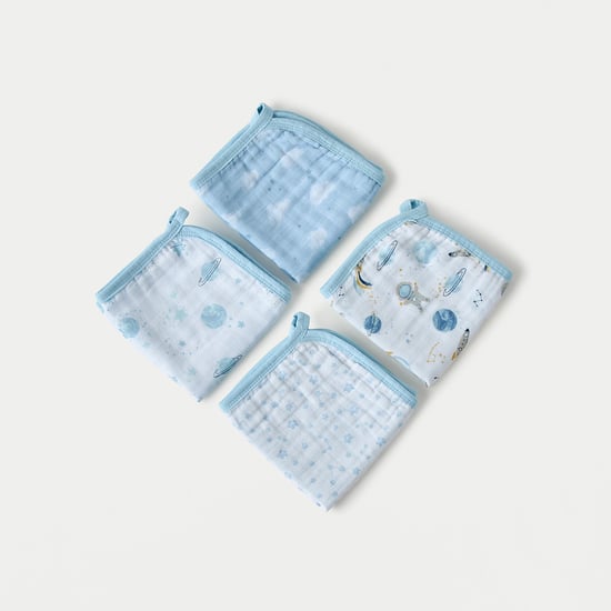 Giggles Printed Washcloth - Set of 4