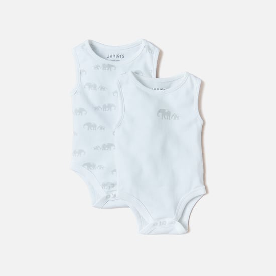 Juniors Printed Sleeveless Bodysuit - Set of 2