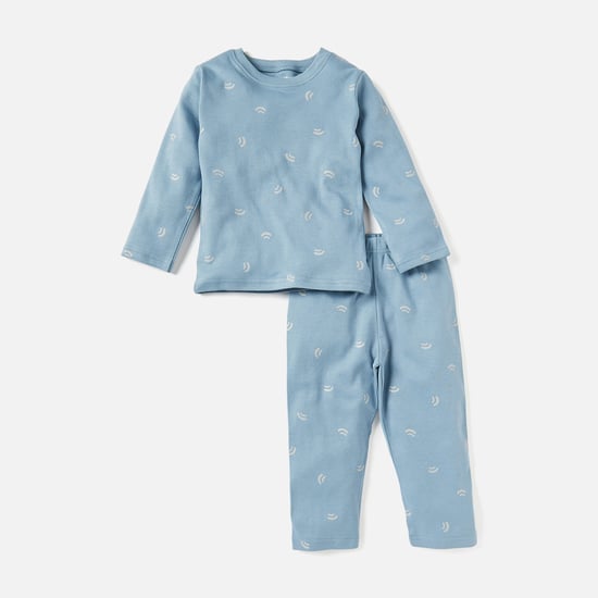 Juniors All-Over Abstract Print T-shirt with Pyjamas - Set of 4