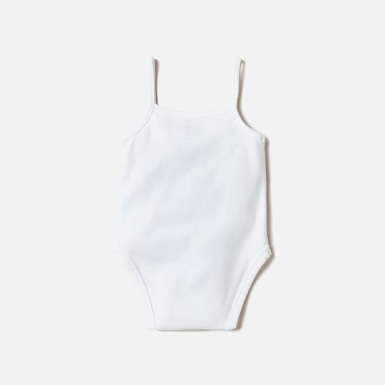 Juniors Floral Embroidered Strappy Bodysuit